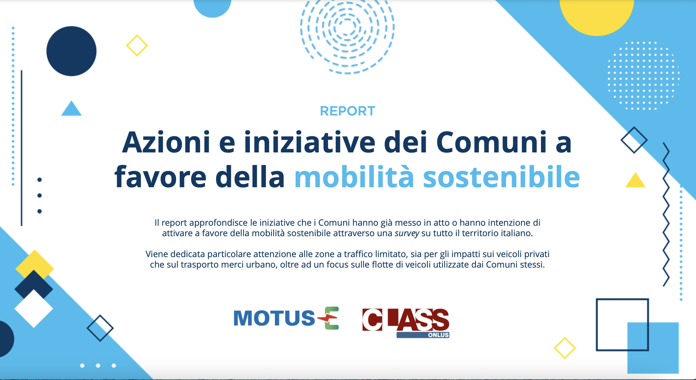 Azioni e iniziative dei Comuni a favore della mobilità sostenibile